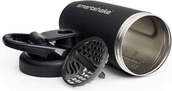 Optimum Nutrition ON SmartShake Reforce Steel Shaker - Shakebeker 900ml - Roestvrijstaal - PA/DEHP Vrij - Zwart
