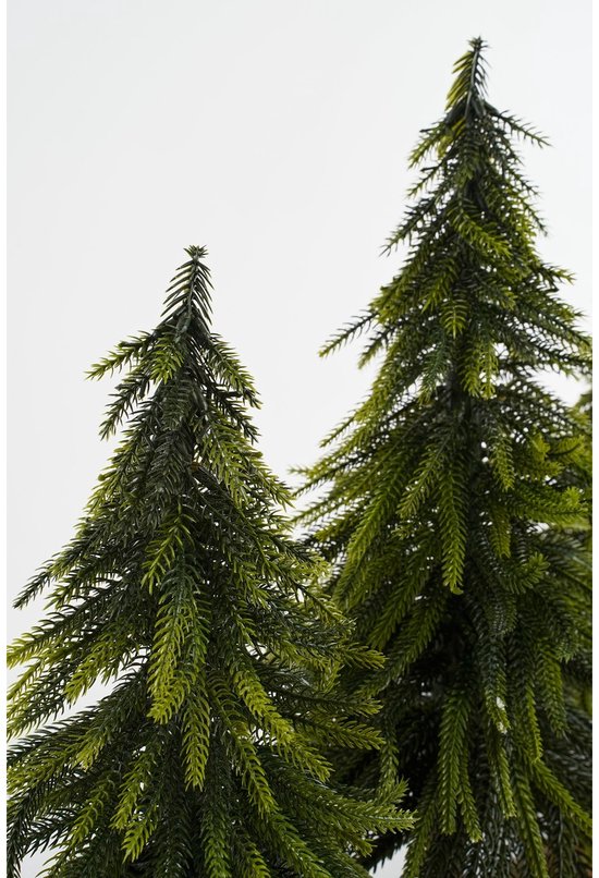 House of Seasons Decoratie Boomstam met Kunstkerstbomen - L80 x H40 cm - Groen