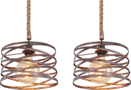Globo - hanglamp - Marco - zwart - metaal - grote eettafellamp - E27 - 15641-3H