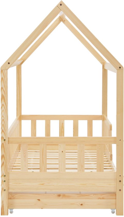 Kinderbed Marli - 90 x 200 cm - Houtkleur - Incl. bedlades
