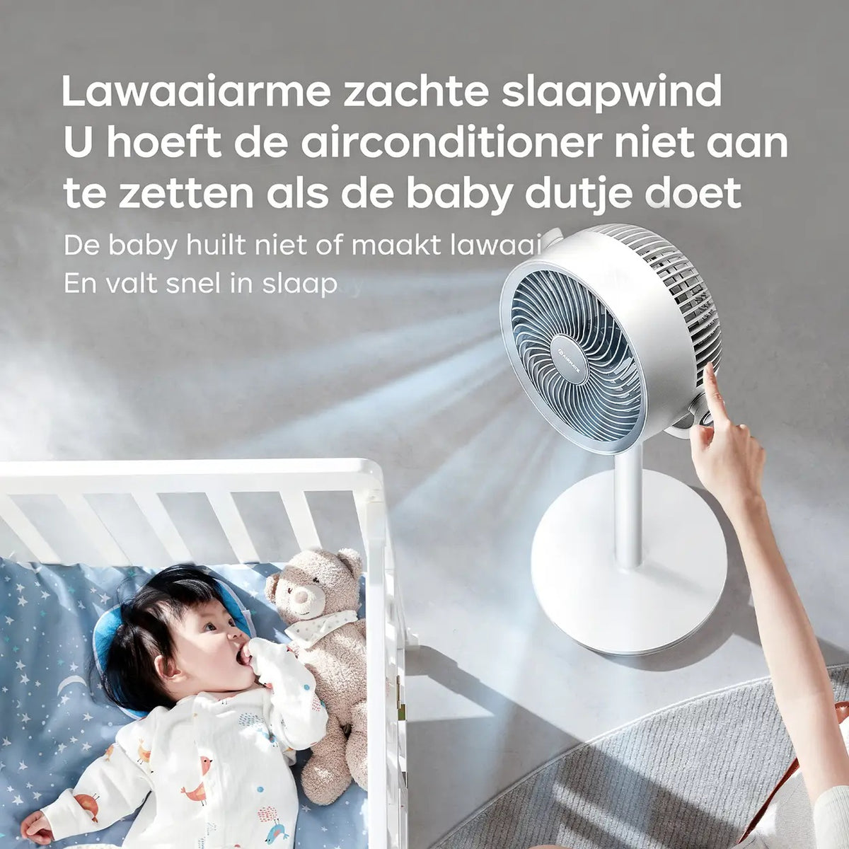 Airmate Luchtcirculatieventilator - Verstelbaar 45–108 cm - 3 Bladen