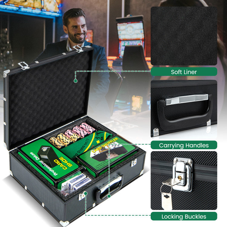 Coast Pokerset - 300 Chips - Met Zwarte Draagbare Koffer
