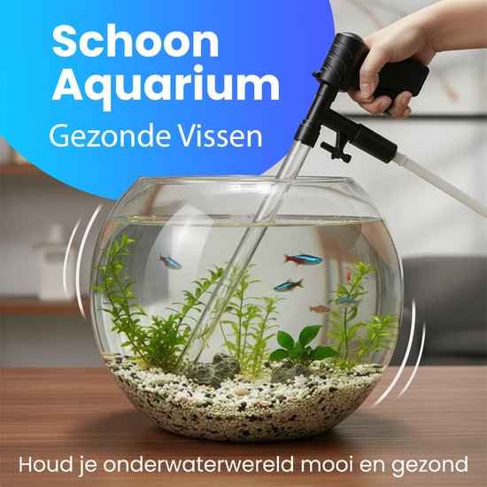 Pawesome - Aquarium stofzuiger - Bodemreiniger - Gravel cleaner aquarium - Bodemstofzuiger - Zonder batterijen