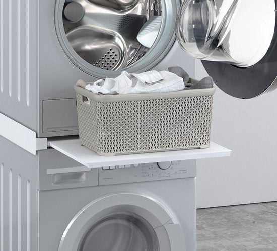 VDD Tussenstuk wasmachine droger stapelkit - wasmachine droger op elkaar - uitschuifbare werkblad