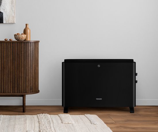 Tomado THC2003B - Elektrische kachel - Convectorkachel - 24m² - 2000 watt - Zwart