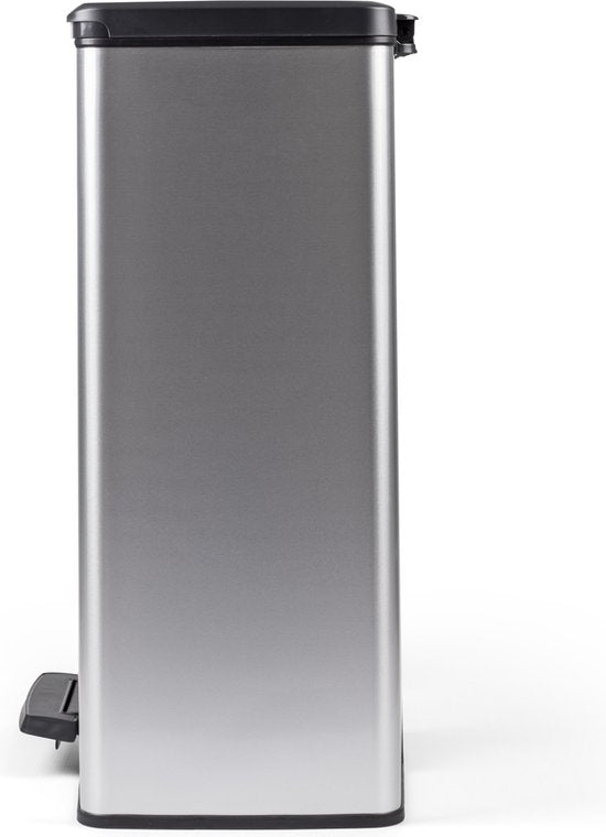Curver Decobin Duo Prullenbak - 26L+26L - Rechthoekig - Zilver Metallic