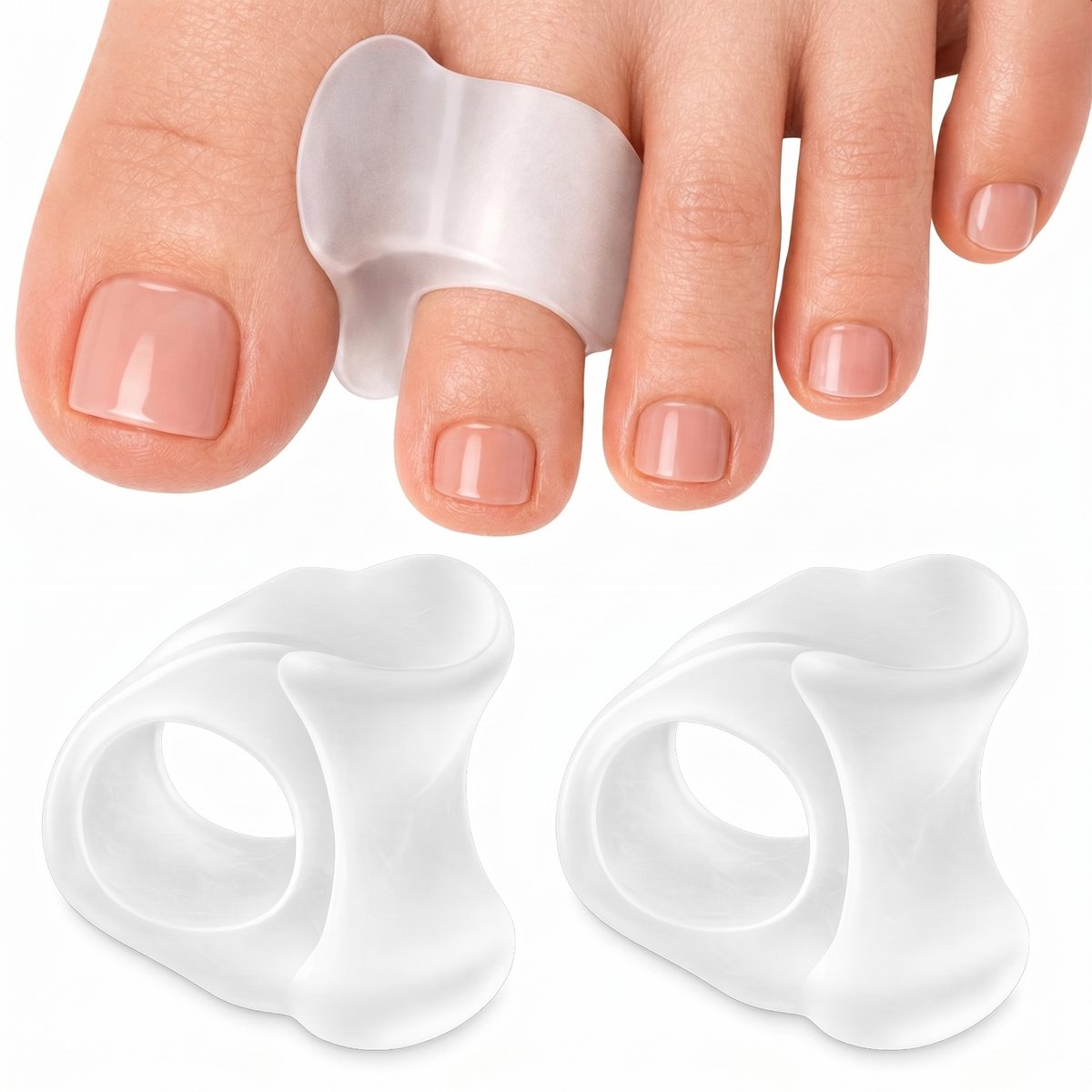 Alyze Teenspreiders - 2 stuks - Maat 37–41 - 2,7 x 2,6 cm - Wit