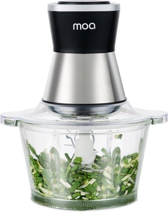 MOA Hakmolen XL - Food Chopper - 2 liter glazen kom - 4 messen - FC360