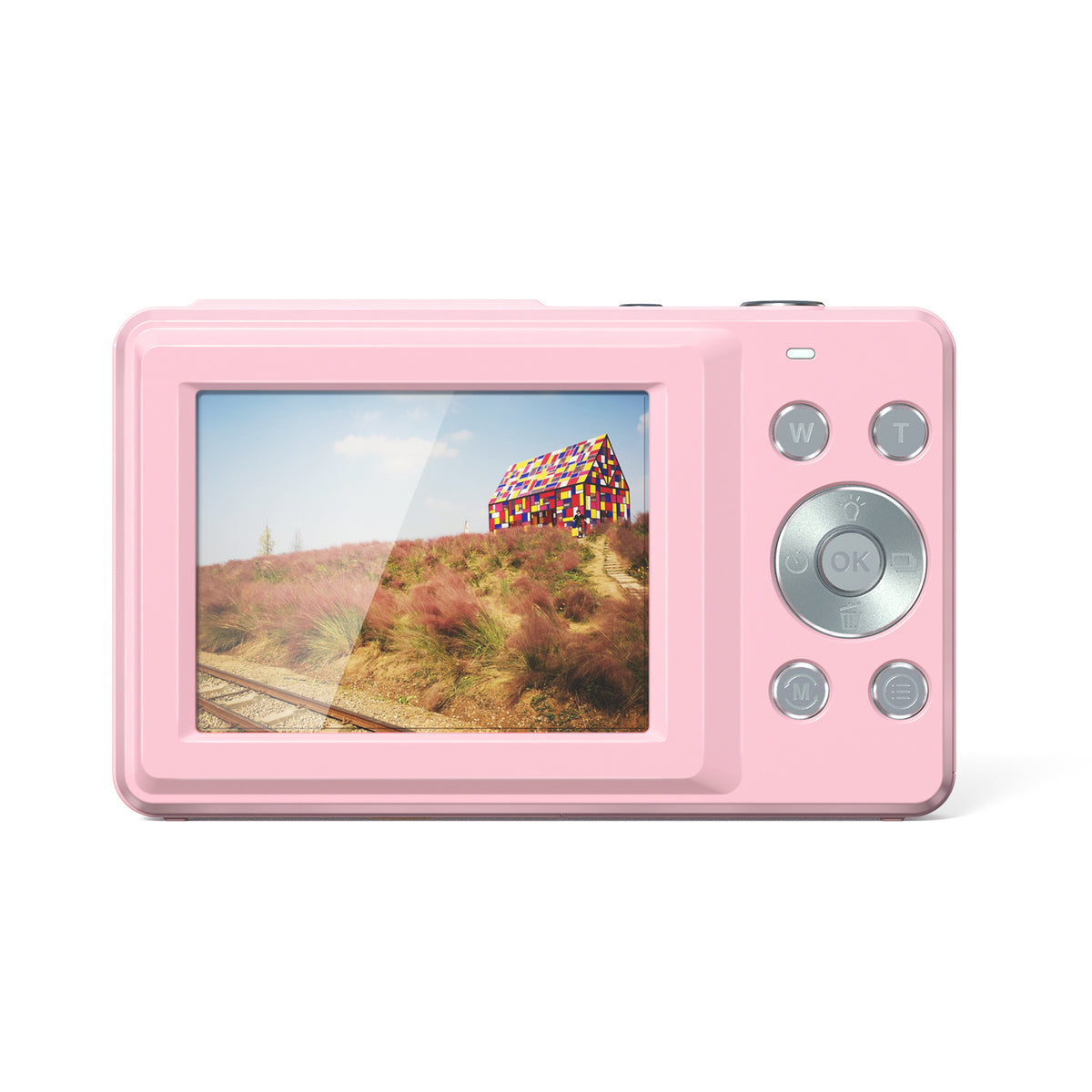 Songdian compacte camera 4K 44 MP voor fotografie en video, 16x zoom - roze