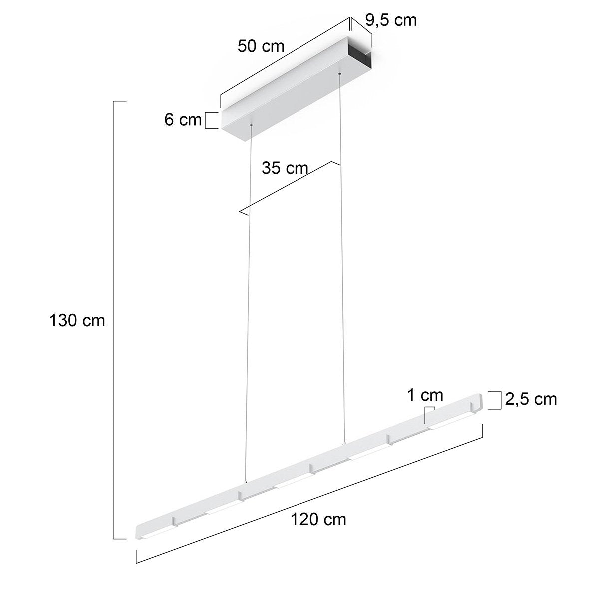 Steinhauer - hanglamp - Bloc - staal - glas metaal - design lamp - LED - 3296ST