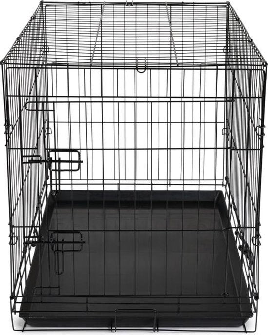 Hondenbench - XL - 91 x 56 x 63 cm - Opvouwbaar - Metaal, Plastic - Zwart - VI Online Products