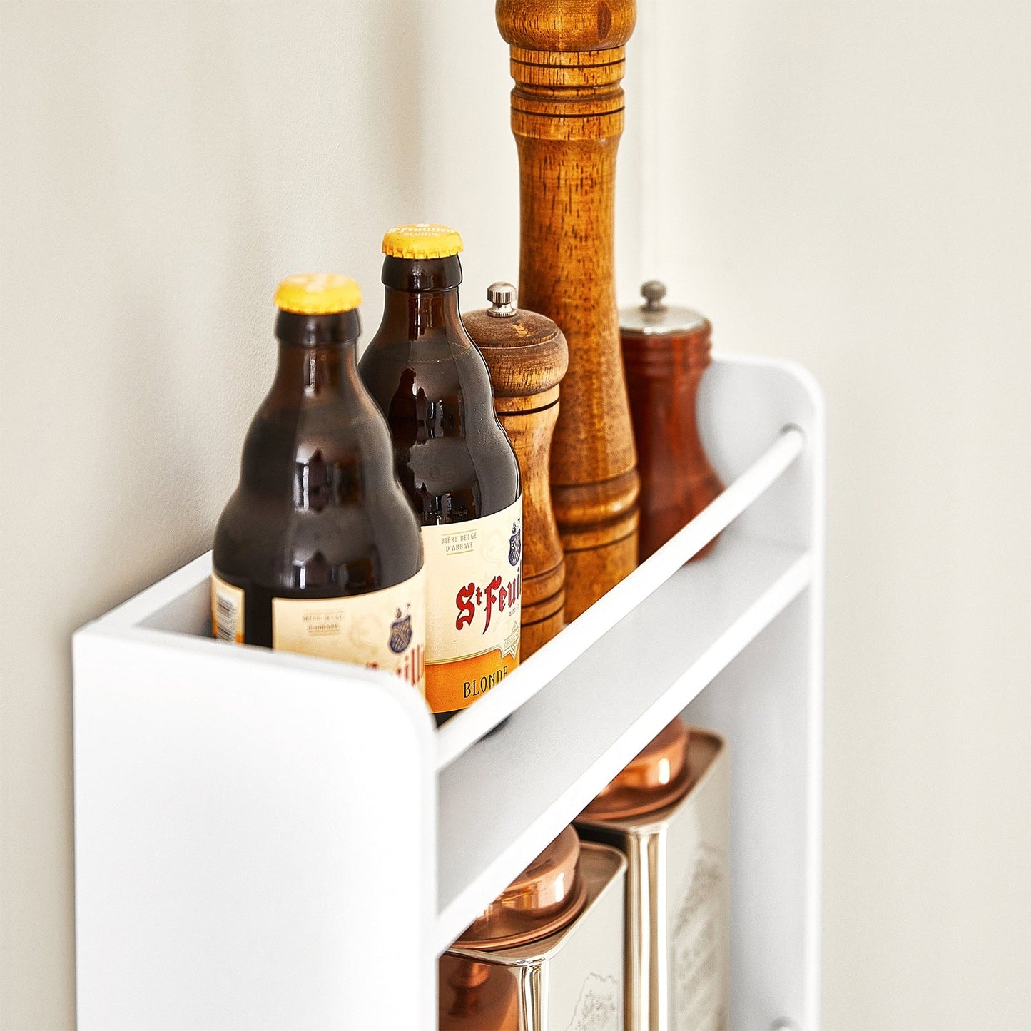 SoBuy Keuken Wandkast - Wit - 38 x 17 x 75 cm