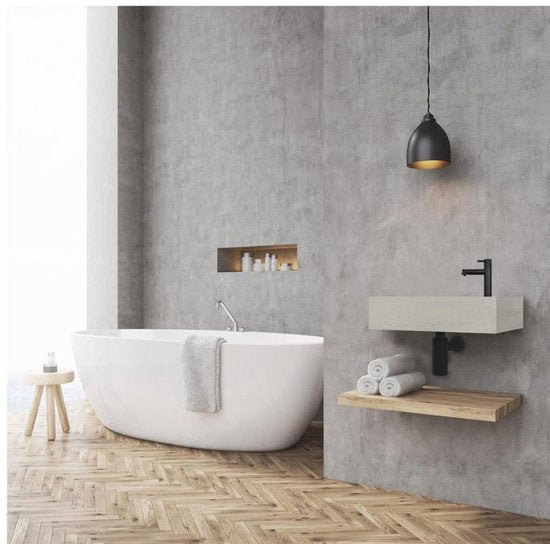 DIFFERNZ JUKON FONTEINSET 38.5X18.5X9CM BETON LICHTGRIJS