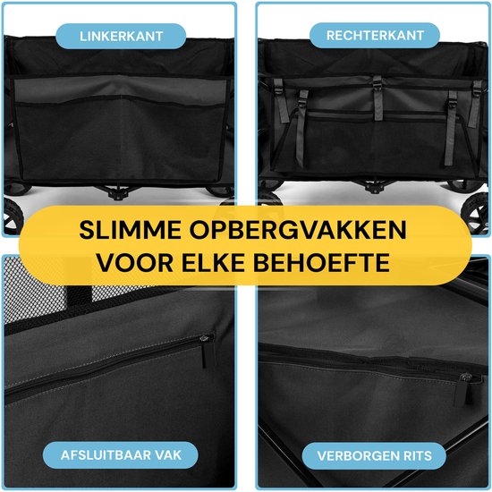 Mr. Fold Bolderkar XXL - opvouwbaar - 600L - 300KG - Groen - all-terrain wielen