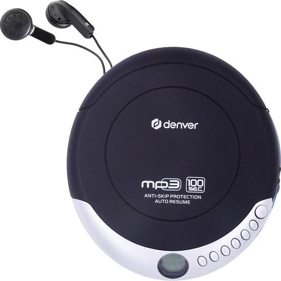 Denver Discman - Draagbare CD & MP3 speler - Anti shock - Inclusief oordopjes - DMP391