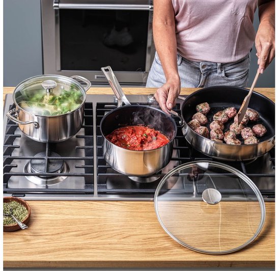 KitchenAid Roestvrij Stalen Pannenset 7-delig | RVS / INOX - PFAS-vrij