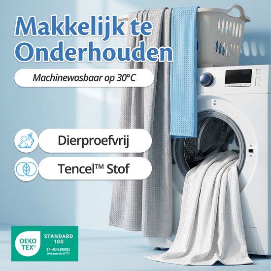 EL-Life Koeldeken 135x200 cm - 100% Bio-Tencel - Zelfkoelende deken - Cooling blanket - Zomerdekbed - Zomerdeken - Parelwit
