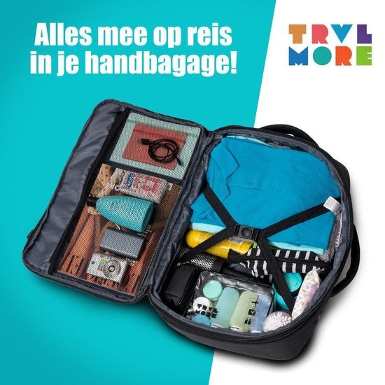 TRVLMORE Reistas - 40L - Rugzak - Handbagage Weekendtas - Backpack - Spatwaterdicht Zwart