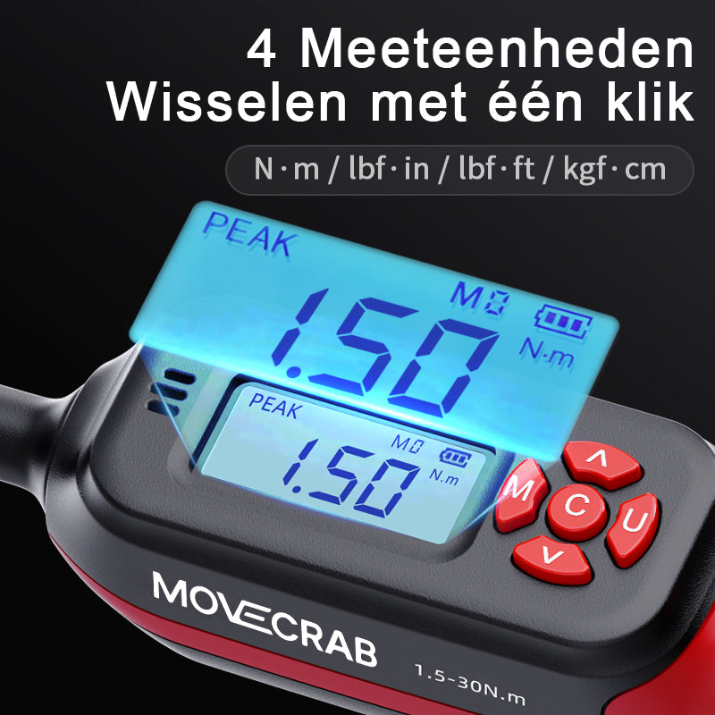 movecrab digitale momentsleutel - 4,2 tot 85 Nm