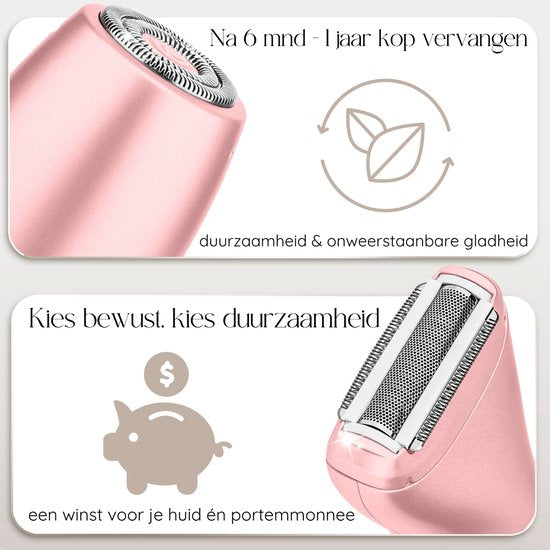 3-in-1 Ladyshave met Display - Gezicht - Oksels - Benen - Bikinilijn - Sansbeauté® - Scheerapparaat Vrouw - Ontharingsapparaat Electrisch Ontharen - Gezichtsontharing Dames - Trimmer Vrouw - Ladyshaves Bikini - USB Oplaadbaar