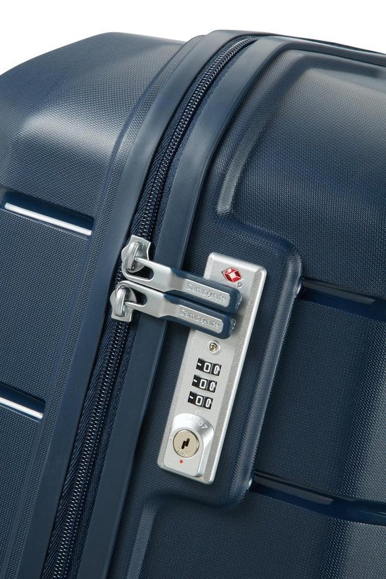 Samsonite Reiskoffer - Flux Spinner 68/25 Uitbreidbaar (Medium) Navy Blue