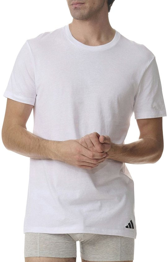 adidas Sportswear 3PK Crew Neck Shirt - Active Core Cotton - Onderbroek Mannen - 3x wit