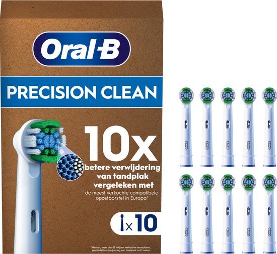 Oral-B Precision Clean Pro - Opzetborstels met CleanMaximiser Technologie - 10 Stuks - Brievenbusverpakking