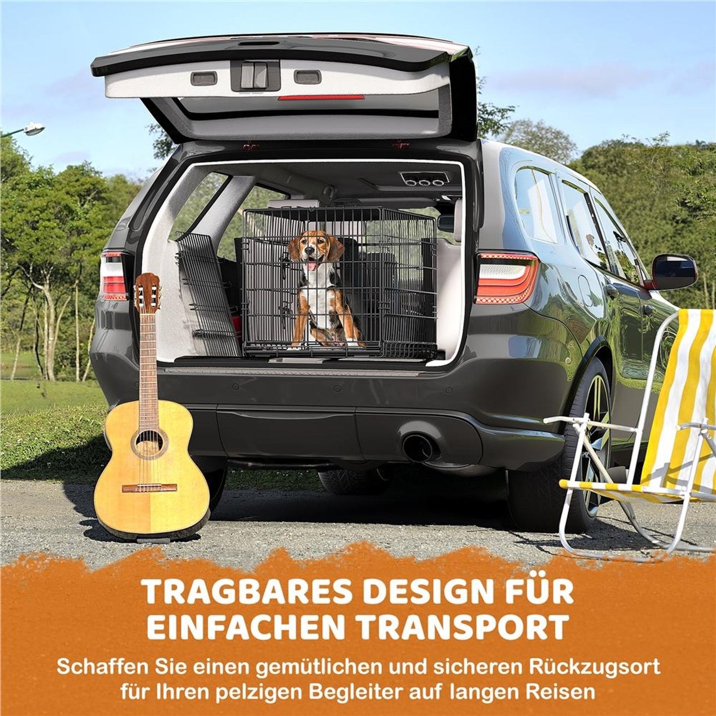 Yaheetech Opvouwbare Hondenbench 90 x 56 x 63 cm - Zwart - Met Trennwand, Bodemlade en 2 Deuren