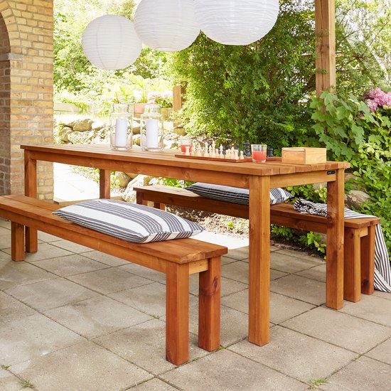 AXI Louise Picknicktafel met bankjes van hout 200 cm - Bruin