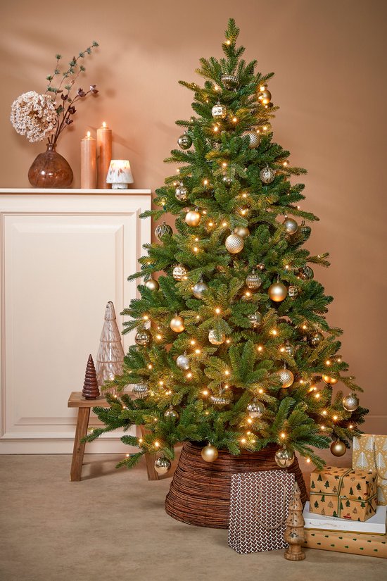 House of Seasons Kerstboommand - H26 x Ø55 cm - Wilgentakken - Bruin