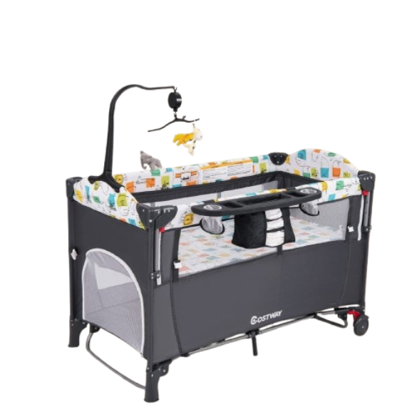 Coast Multifunctionele Baby Ledikant - 76 x 108,5 x 83 cm - Grijs