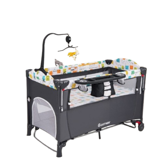 Coast Multifunctionele Baby Ledikant - 76 x 108,5 x 83 cm - Grijs