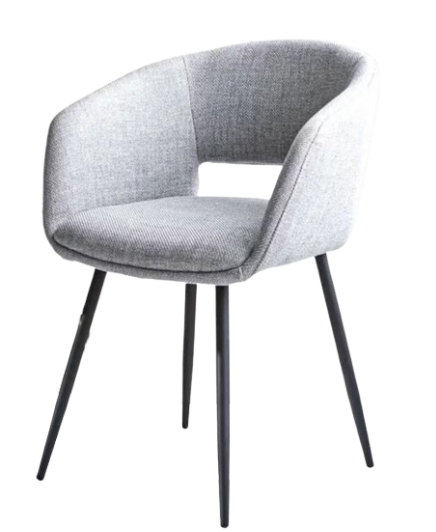 Vince Design Boden Eetkamerstoel 55x55x78 cm – Lichtgrijs