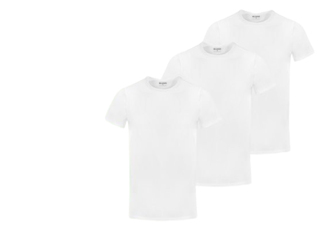 Milanoro – Set van 3 Zachte Bamboe T-Shirts – Wit – Maat XXL – Ademend & Comfortabel voor Dagelijks Gebruik