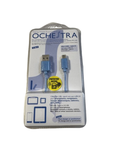 Ochestra USB 2.0 Kabel – Type A naar Mini USB – Data & Oplaadkabel –