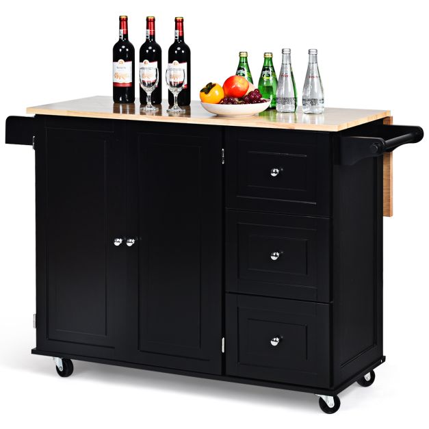 Coast Keukentrolley – max. 60 kg – 136 x 76 x 91 cm – Zwart