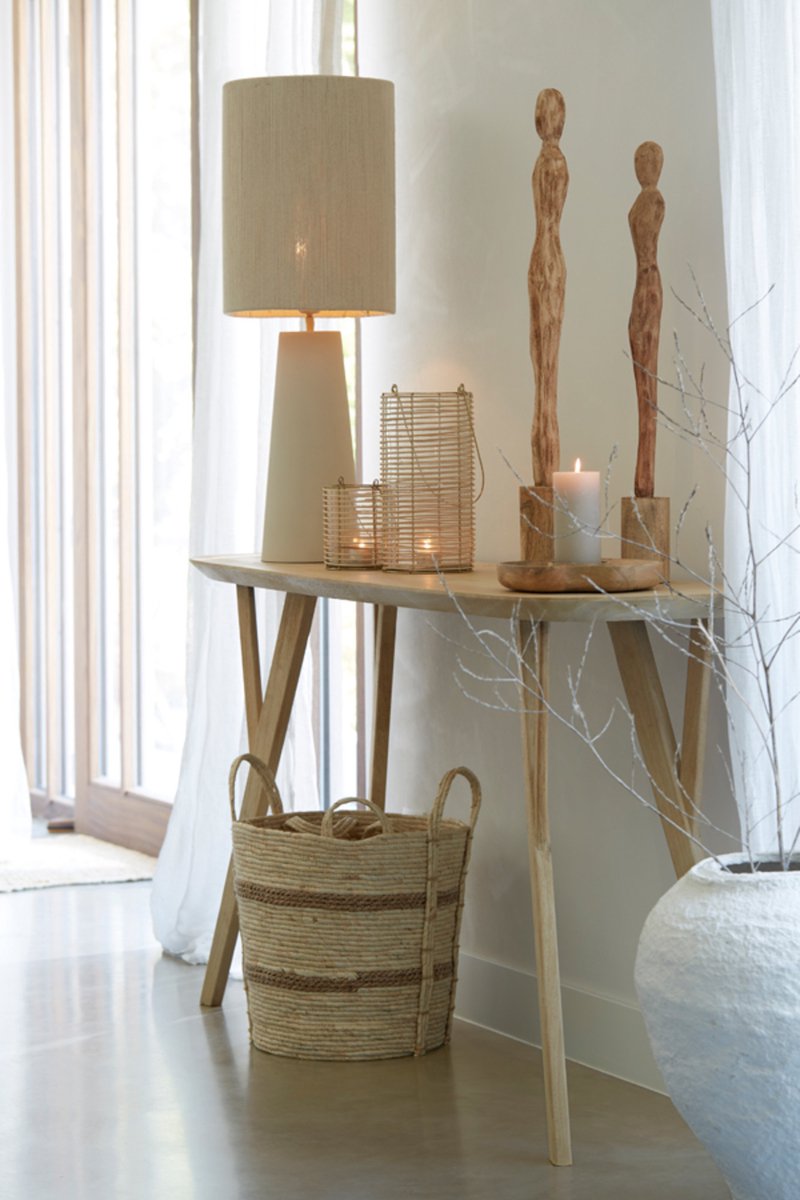 Yelos Lampvoet Ø18x43 cm - Mat Crème - Tijdloos en Stijlvol Design
