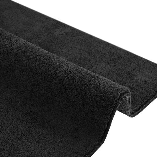tectake® Kortpolig Vloerkleed - 120 x 170 cm - Zwart - Tapijt voor Woonkamer, Slaapkamer, Eetkamer - Onderhoudsvriendelijk en Wasbaar - Antislip Ondertapijt - Allergievriendelijk - Diverse maten en kleuren