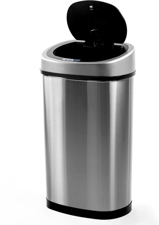 Homra FONIX - Prullenbak 50 liter- Met Sensor en Automatische Soft Close  - RVS