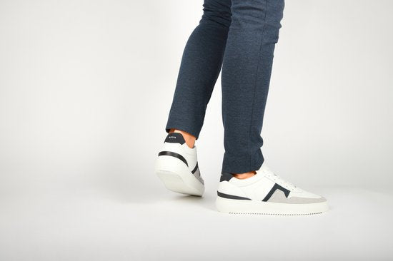 Blackstone MARBLE COLTON - DG513 Wit Donkerblauw - Sneaker (laag) - Heren - Wit - Maat: 43