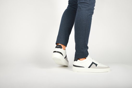 Blackstone MARBLE COLTON - DG513 Wit Donkerblauw - Sneaker (laag) - Heren - Wit - Maat: 43