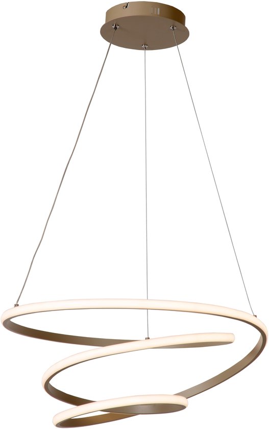 Lucide ESPIRAL - Hanglamp - LED Dimbaar - CCT - 1x40W 2700K/4000K - Taupe - Essential