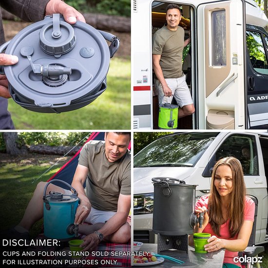 Colapz 2-in-1 Opvouwbaar Waterreservoir met Kraan - Draagbare Camping-waterjerrycan