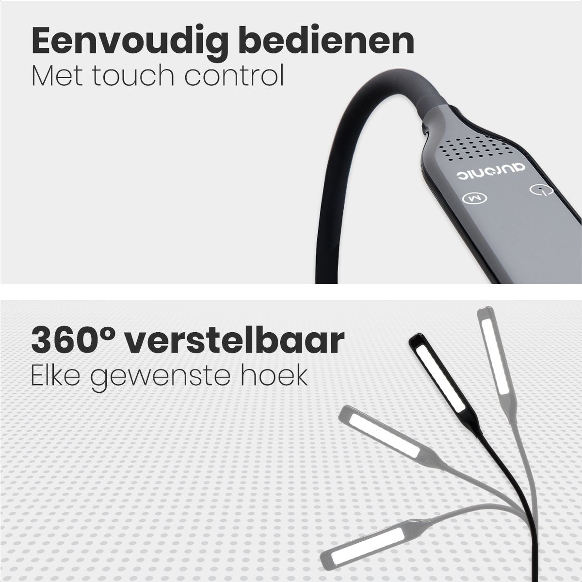Auronic Staande Lamp - LED Vloerlamp - Geschikt voor Woonkamer - Dimbaar - Zwart