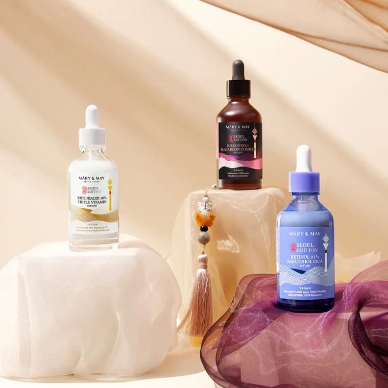 Mary & May Seoul Edition Serum Trial Mini Pack – Mini Serum Set voor Hydratatie, Glow & Verzorging