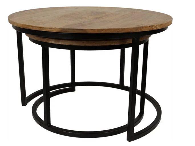 White Label Salontafelset - Nestbaar Design - Ronde Tafels Ø60/45 cm - Wit