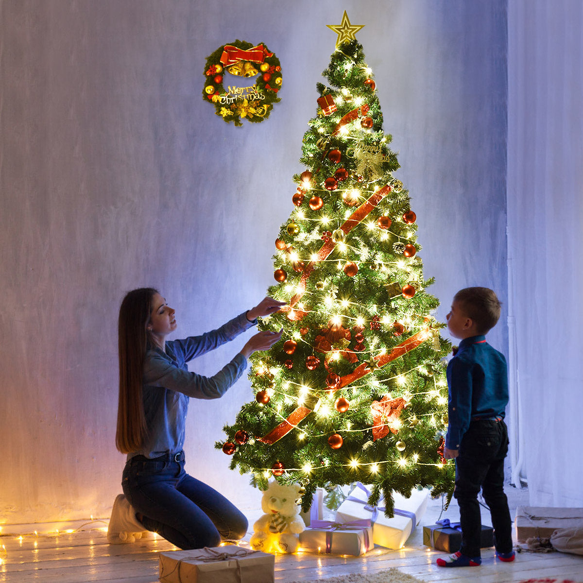 Coast Kunstkerstboom met Metalen Voet - 210cm - Groen