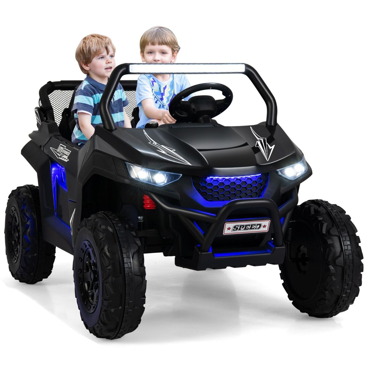 Coast Elektrische Kinderauto 2-zits - met afstandsbediening en muziek - roze