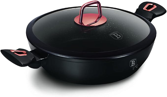 Berlinger Haus Monaco Sauteerpan met Deksel - Zwart/Rose Gold - 28 cm