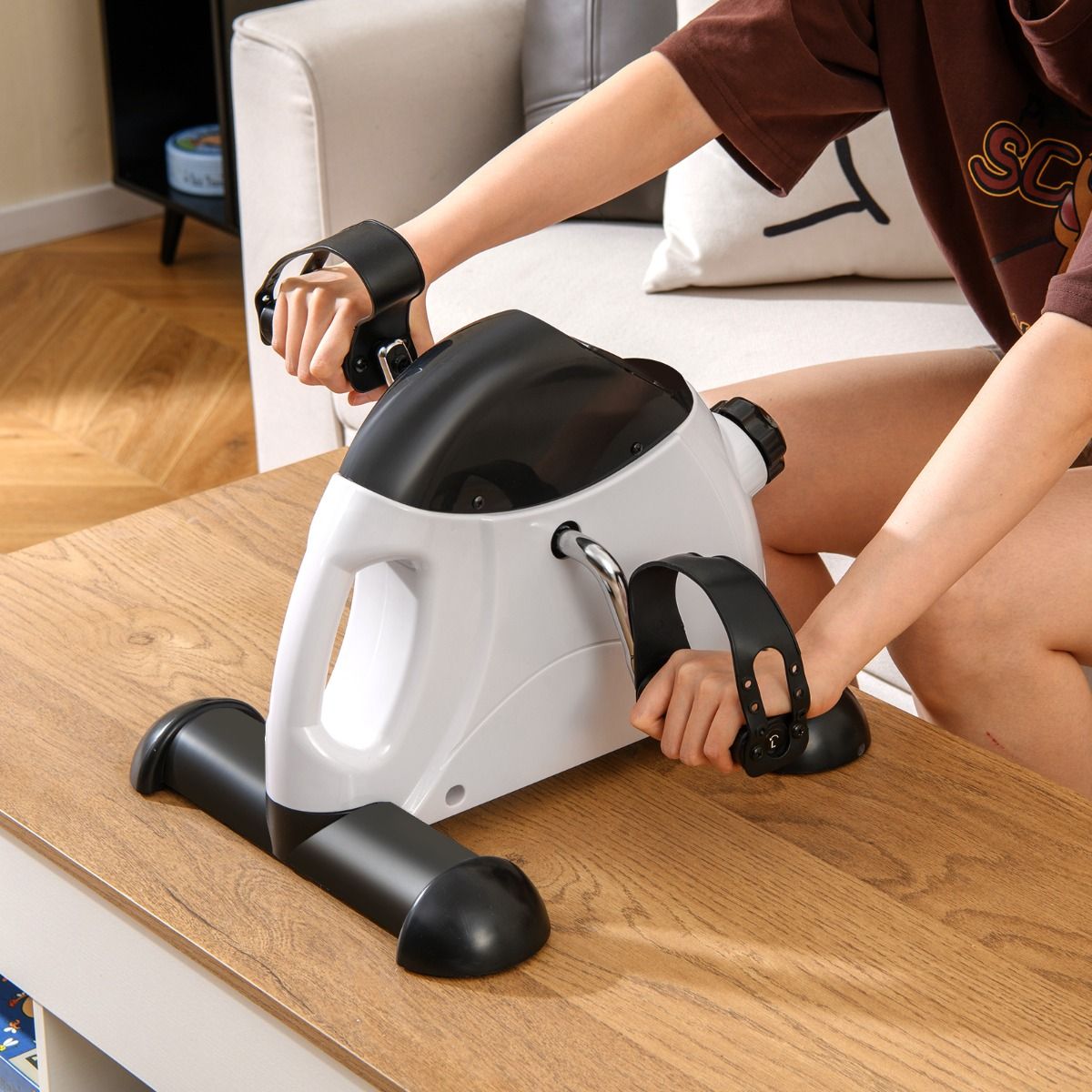 Coast Mini-hometrainer - Arm- en beentrainer - Verstelbare weerstand - Wit